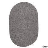 Charleston Wool-blend Textured Solid Reversible Braided Rug