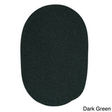 Charleston Wool-blend Textured Solid Reversible Braided Rug