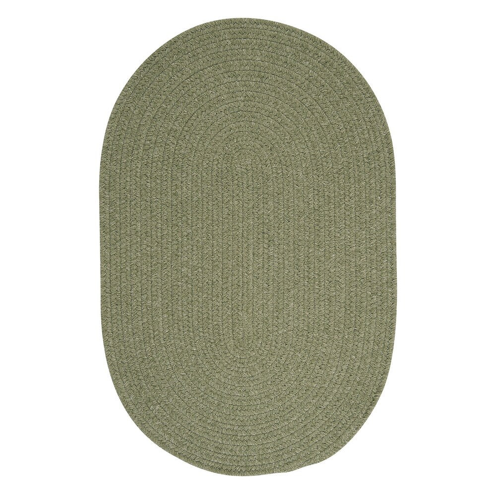Charleston Wool-blend Textured Solid Reversible Braided Rug