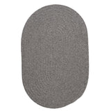 Charleston Wool-blend Textured Solid Reversible Braided Rug