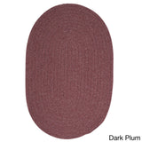 Charleston Wool-blend Textured Solid Reversible Braided Rug