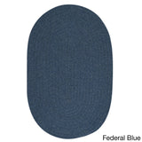 Charleston Wool-blend Textured Solid Reversible Braided Rug