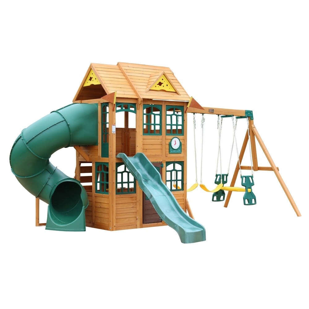 KidKraft Charleston Lodge Wooden Swing Set / Playset