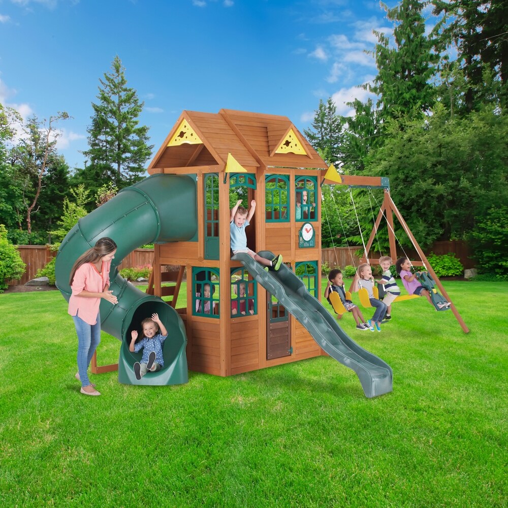 KidKraft Charleston Lodge Wooden Swing Set / Playset