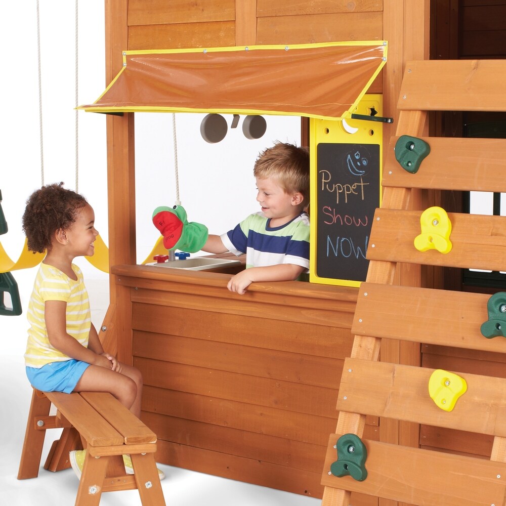 KidKraft Charleston Lodge Wooden Swing Set / Playset
