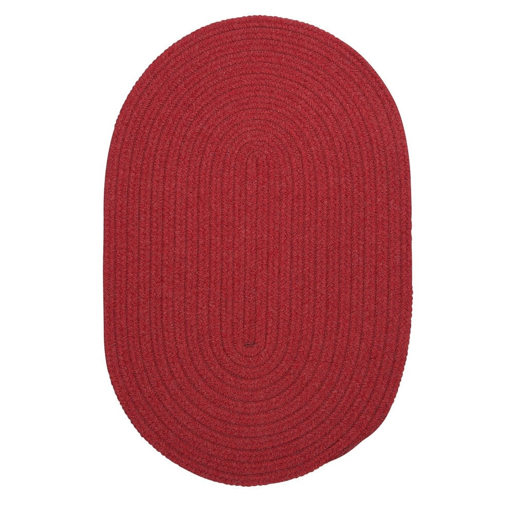 Charleston Wool-blend Textured Solid Reversible Braided Rug