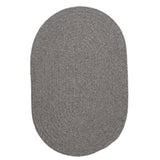 Charleston Wool-blend Textured Solid Reversible Braided Rug