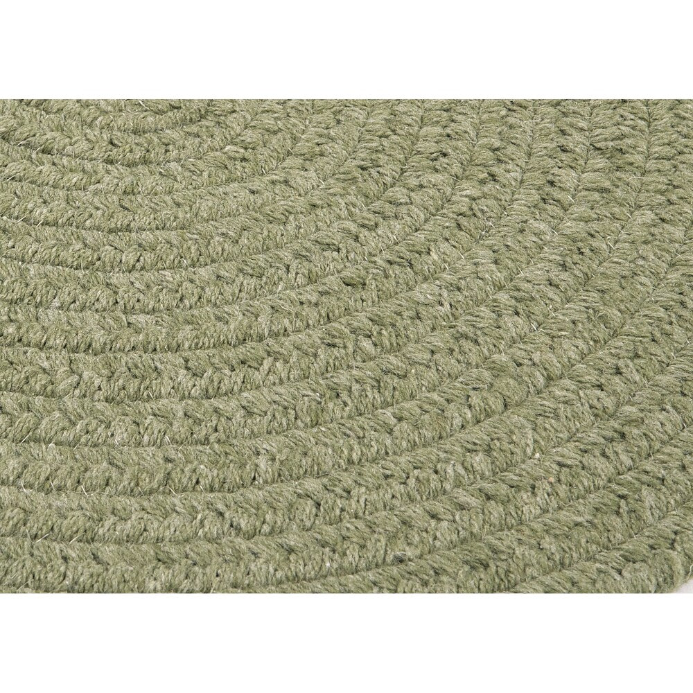 Charleston Wool-blend Textured Solid Reversible Braided Rug