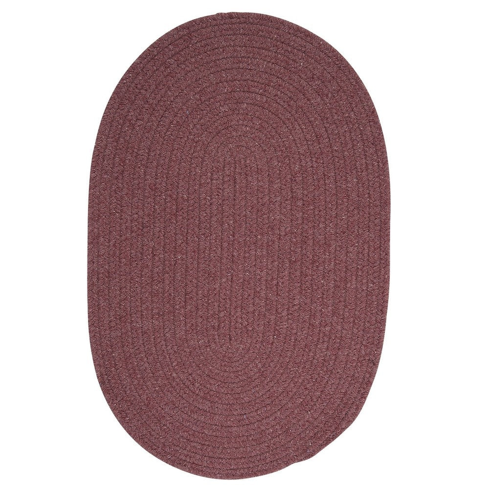 Charleston Wool-blend Textured Solid Reversible Braided Rug