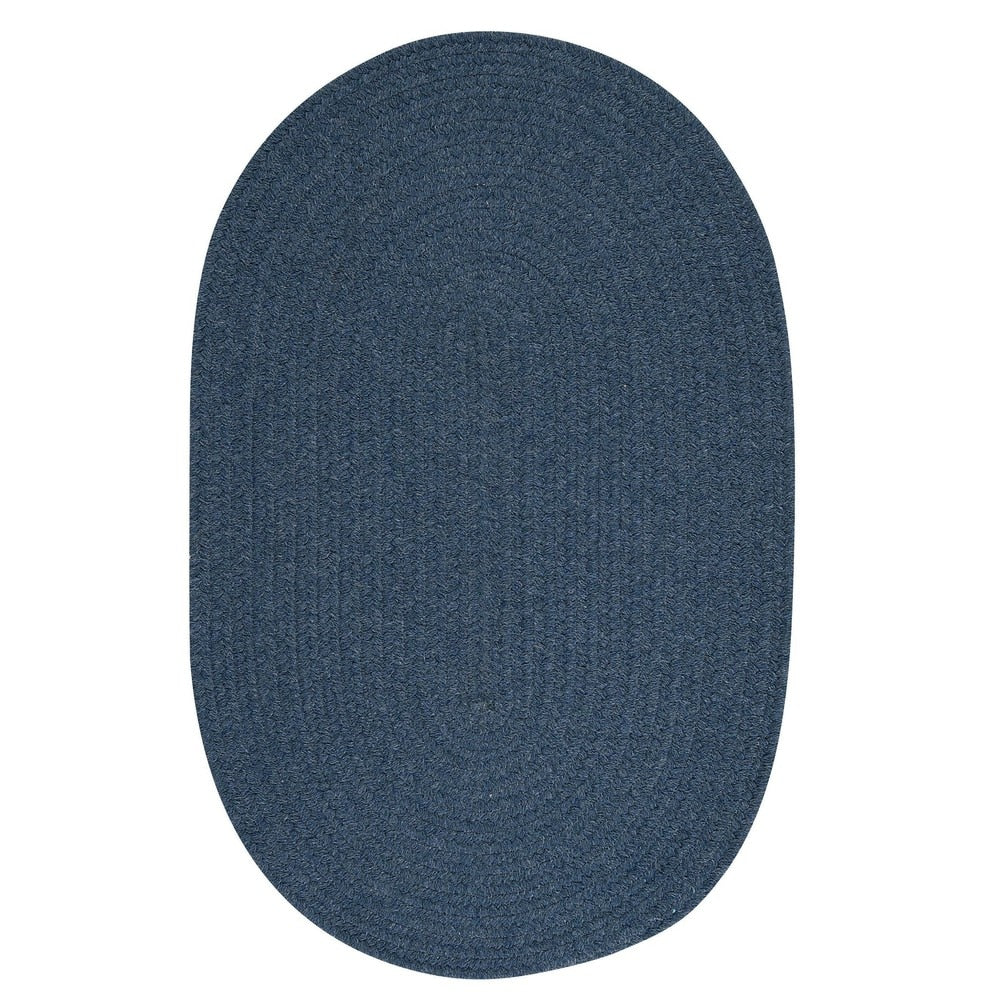 Charleston Wool-blend Textured Solid Reversible Braided Rug