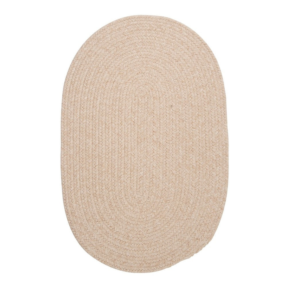 Charleston Wool-blend Textured Solid Reversible Braided Rug