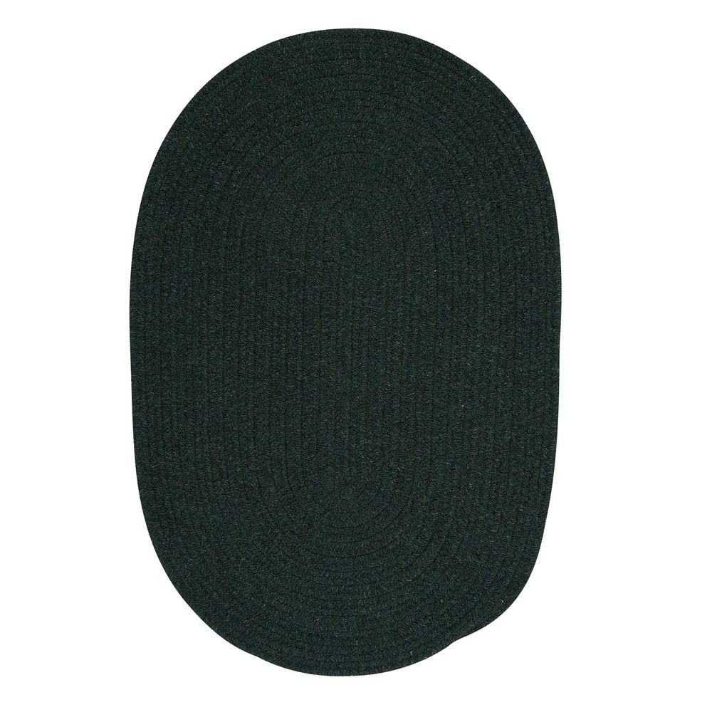Charleston Wool-blend Textured Solid Reversible Braided Rug