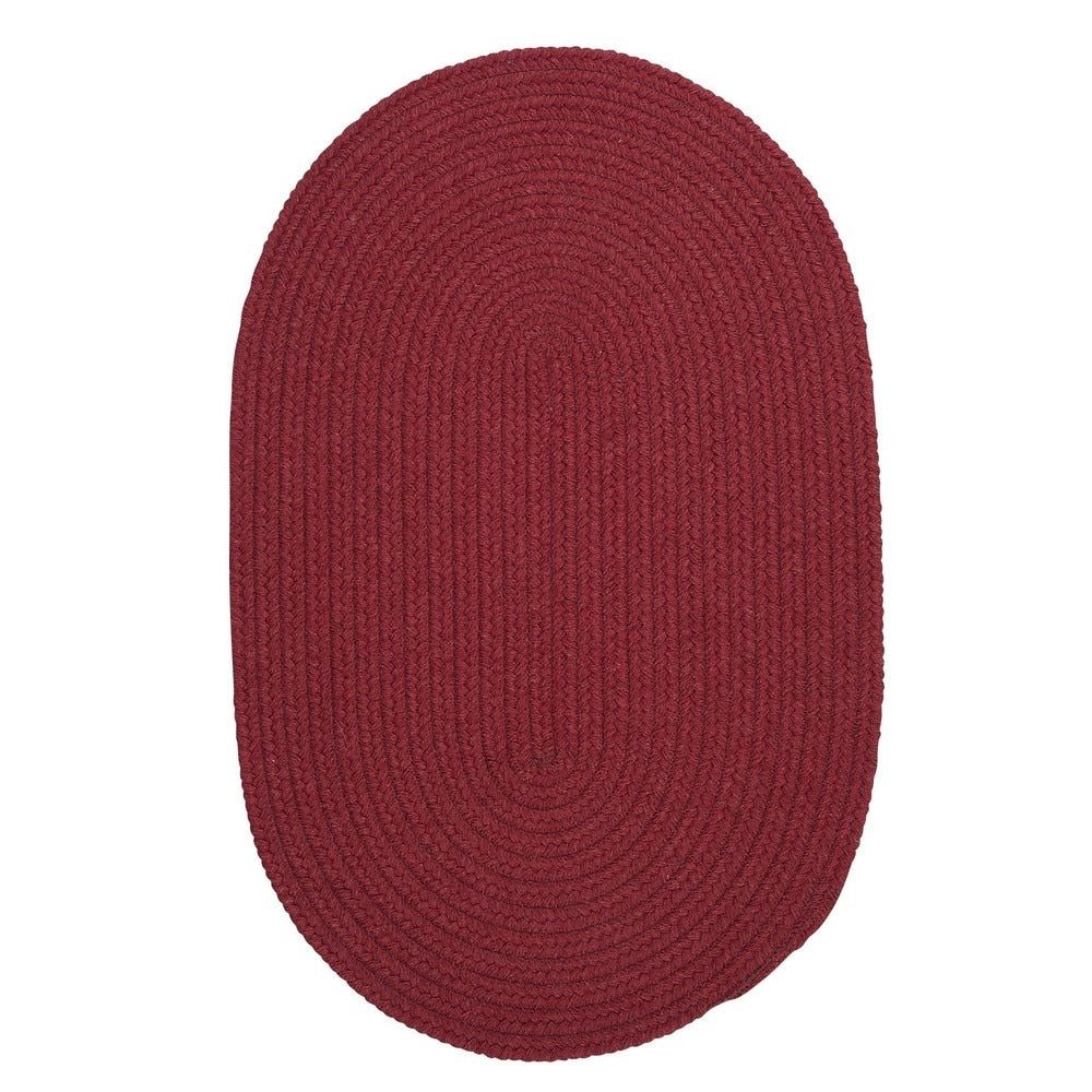 Charleston Wool-blend Textured Solid Reversible Braided Rug