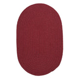 Charleston Wool-blend Textured Solid Reversible Braided Rug