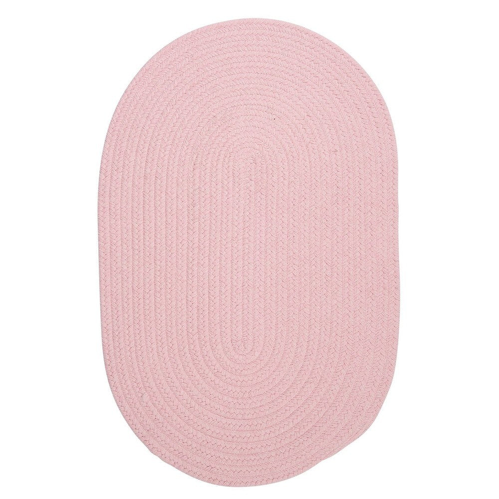Charleston Wool-blend Textured Solid Reversible Braided Rug
