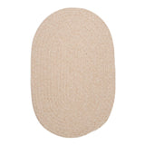Charleston Wool-blend Textured Solid Reversible Braided Rug