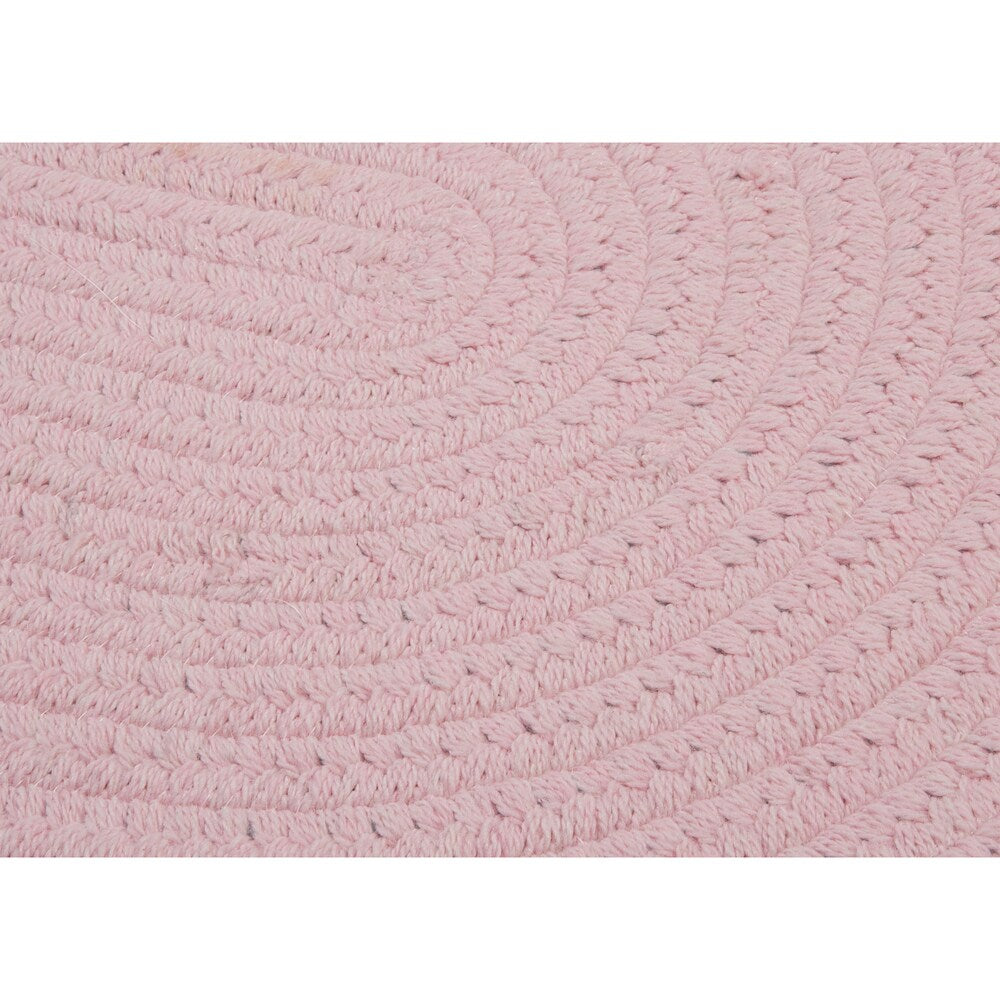 Charleston Wool-blend Textured Solid Reversible Braided Rug