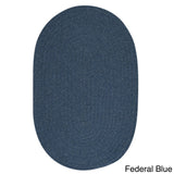 Charleston Wool-blend Textured Solid Reversible Braided Rug
