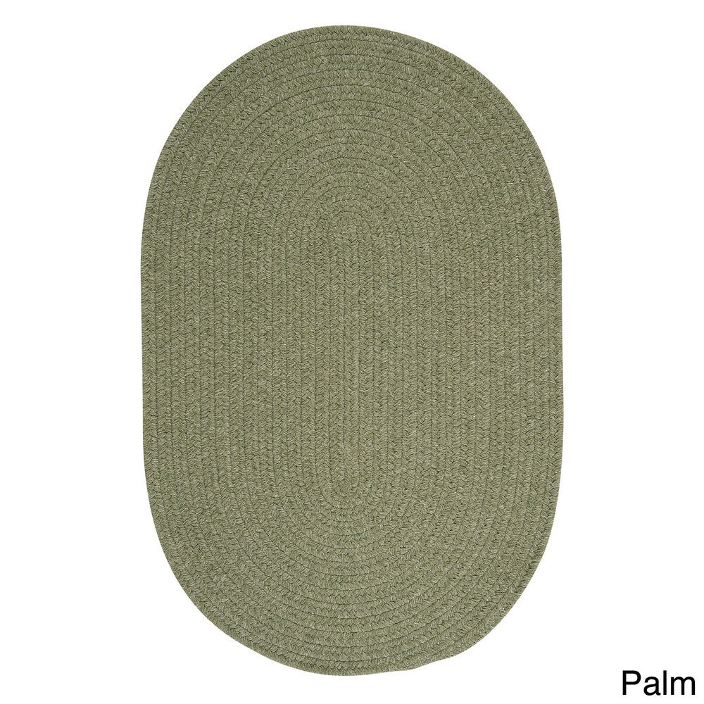 Charleston Wool-blend Textured Solid Reversible Braided Rug