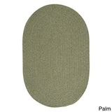 Charleston Wool-blend Textured Solid Reversible Braided Rug