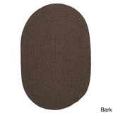 Charleston Wool-blend Textured Solid Reversible Braided Rug