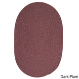 Charleston Wool-blend Textured Solid Reversible Braided Rug