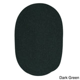 Charleston Wool-blend Textured Solid Reversible Braided Rug