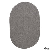 Charleston Wool-blend Textured Solid Reversible Braided Rug