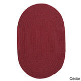 Charleston Wool-blend Textured Solid Reversible Braided Rug