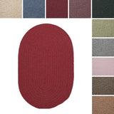 Charleston Wool-blend Textured Solid Reversible Braided Rug