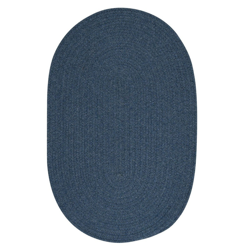 Charleston Wool-blend Textured Solid Reversible Braided Rug