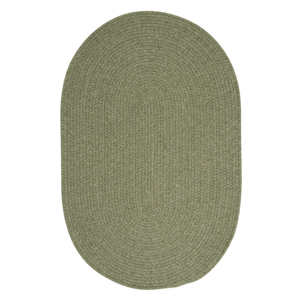Charleston Wool-blend Textured Solid Reversible Braided Rug