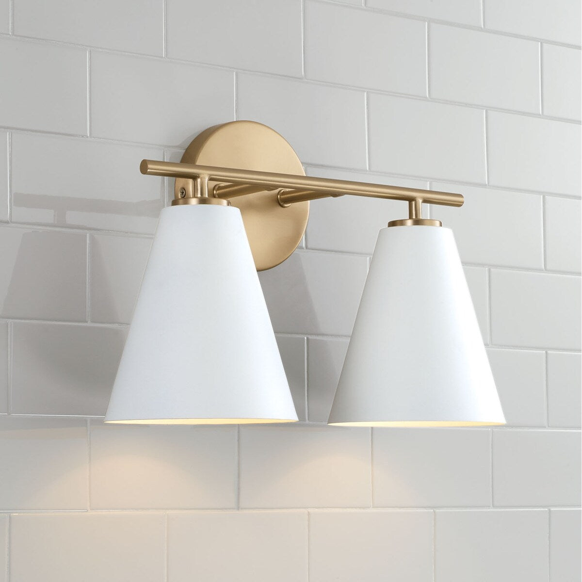 Charlie 2-Light Vanity - 15"W x 10"H x 7"E