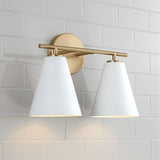 Charlie 2-Light Vanity - 15"W x 10"H x 7"E