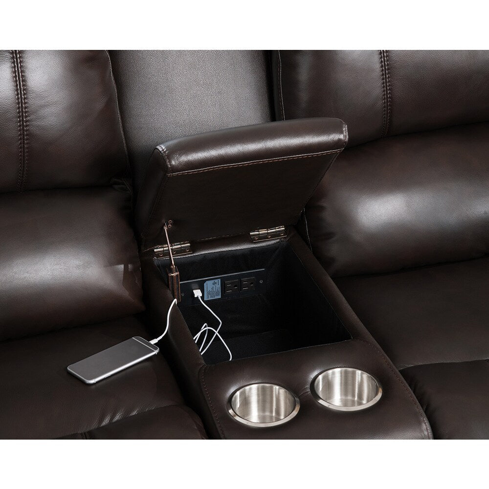Charlotte Leather Reclining Sofa and Loveseat Set