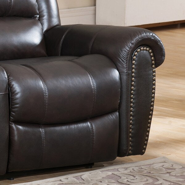 Charlotte Leather Reclining Sofa and Loveseat Set