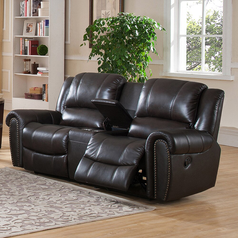 Charlotte Leather Reclining Sofa and Loveseat Set