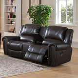 Charlotte Leather Reclining Sofa and Loveseat Set