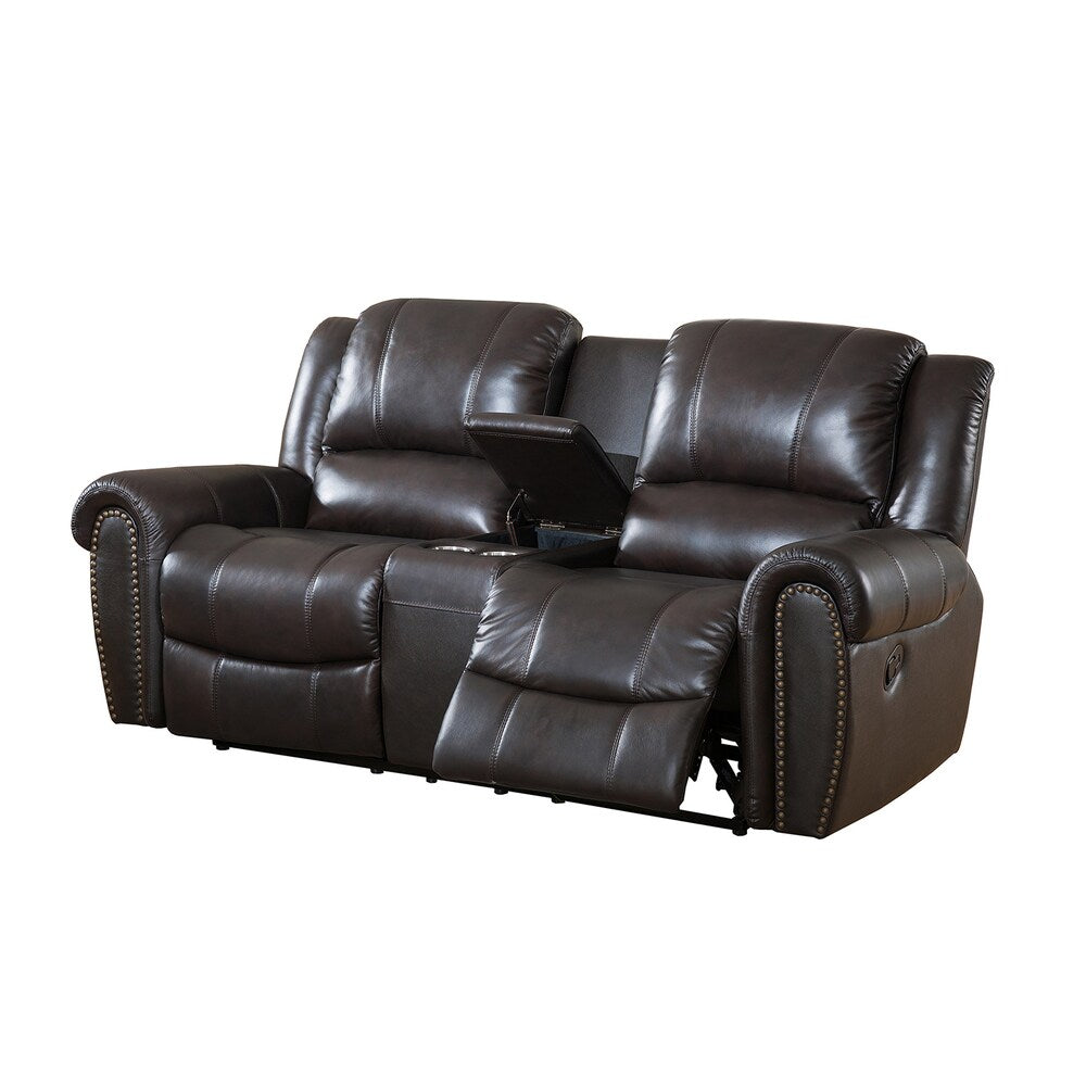 Charlotte Leather Reclining Sofa and Loveseat Set