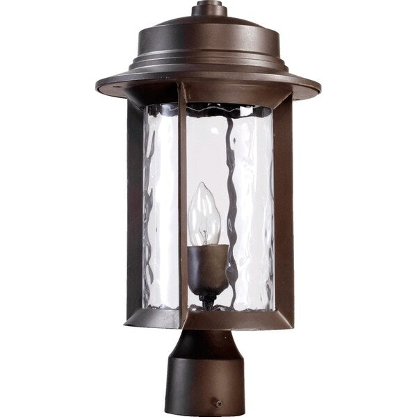 Charter Clear Hammered 1-light Post Light