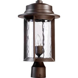 Charter Clear Hammered 1-light Post Light