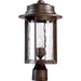 Charter Clear Hammered 1-light Post Light