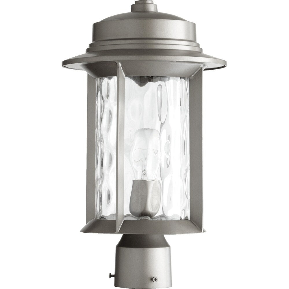 Charter Clear Hammered 1-light Post Light