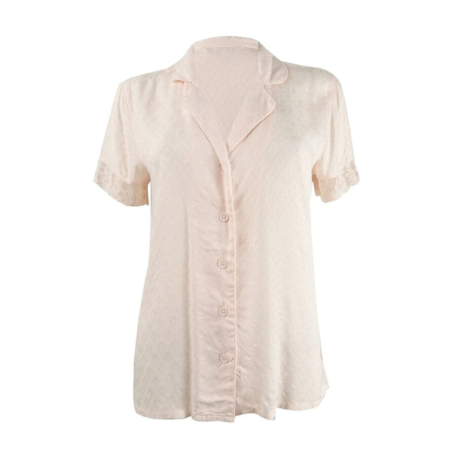 Charter Club Women's Lace-Trim Pajama Top
