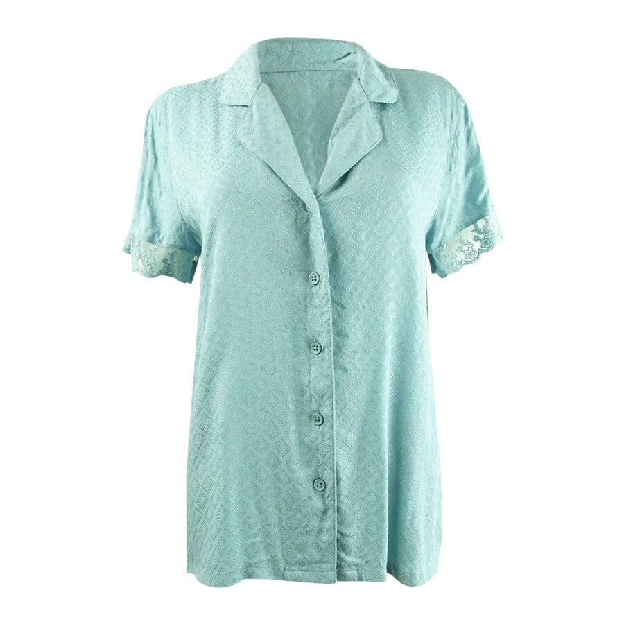 Charter Club Women's Lace-Trim Pajama Top