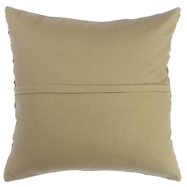 Chase Red/Gray Hand-Woven Kilim Throw Pillow(18"x18")