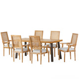 Chatau Fabric and Wood 7 Piece Dining Set by Christopher Knight Home
