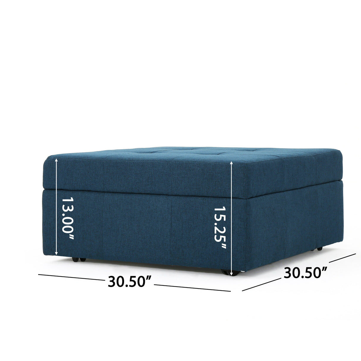 Chatsworth Tufted Rolling Storage Ottoman by Christopher Knight Home