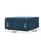 Chatsworth Tufted Rolling Storage Ottoman by Christopher Knight Home