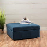 Chatsworth Tufted Rolling Storage Ottoman by Christopher Knight Home